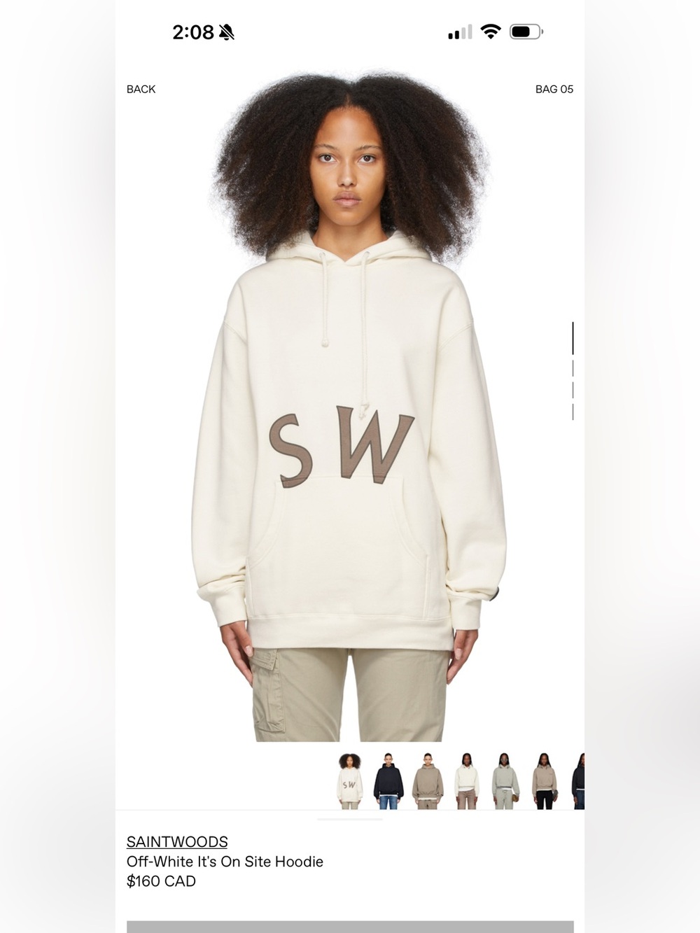 SW Logo Cream Hoodie - SAINTWOODS